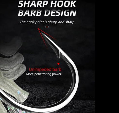 5 Set 5 Hooks Luminous Soft Shrimp String Hook Fishing Lure Sabiki Bait Rigs Freshwater Saltwater Sabiki Rig Tackle - size: 4# 5 Set
