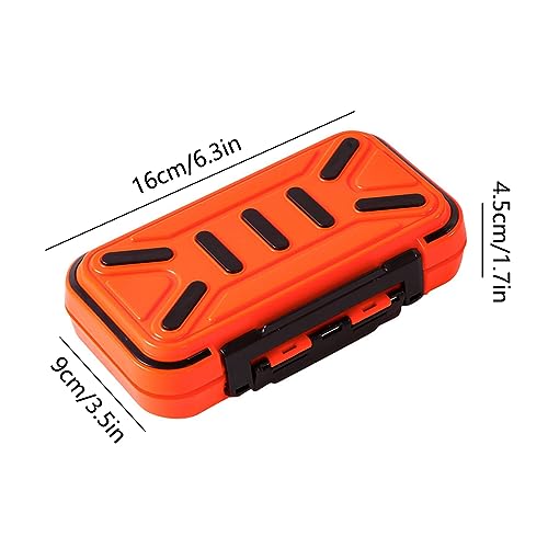 TopHomer Fishing Tackle Box, Waterproof Tackle Trays, Plastic Tackle Box Organizer with Removable Dividers Storage Lure Box for Lures - style: Small Orange