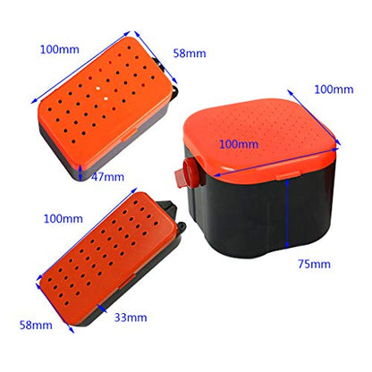 Storage Box, Breathable Fishing Live Baits Container Holder Box Worms Lures Storage Organizer-Small