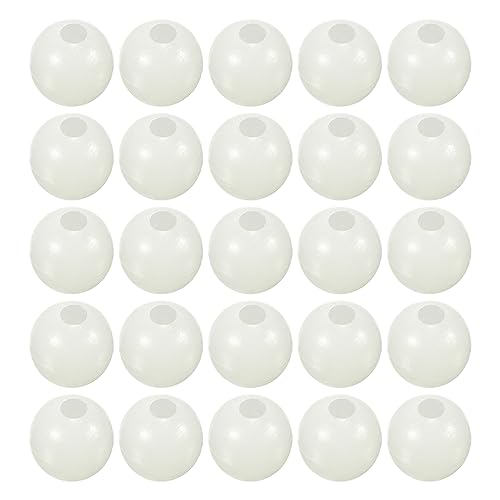 M METERXITY Glow Fishing Beads - Plastic Luminous Round Bait Egg Lure Rigs Apply to Outdoor Tackle Tool - color: White, size: 5mm