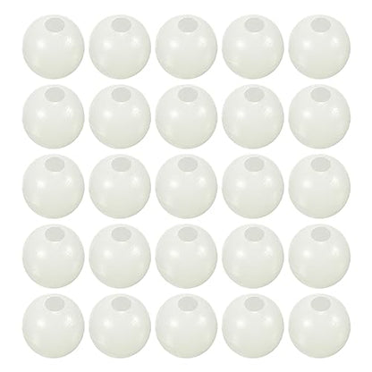 M METERXITY Glow Fishing Beads - Plastic Luminous Round Bait Egg Lure Rigs Apply to Outdoor Tackle Tool - color: White, size: 5mm