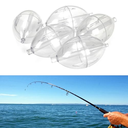 5Pcs FishingsCastings Bobbers Float Fishing Clear Float Plastics Oval Strikes Indicator Easy to Use