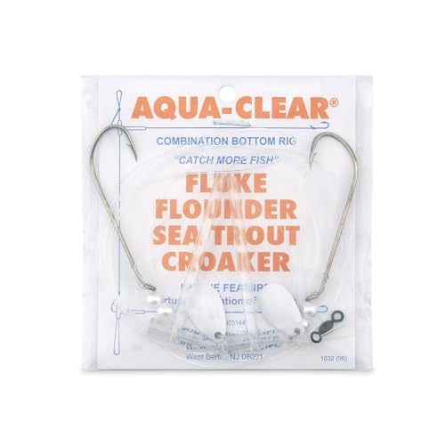Aqua-Clear Hi-Lo Pearl Spinner Rig - color: Pearl Top, Spinner Bottom, style: 3/0 XL