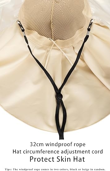 Women Wide Brim Sun Hat UV Protection Fishing Hiking Gardening Hat with Neck Flap Quick Dry Outdoor Cap