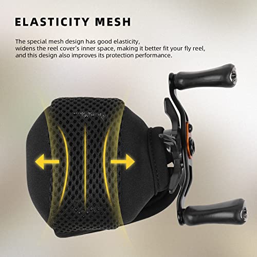 SF Low Profile Casting Baitcast Reels Cover Case Reel Pouch Glove for Fits 50 100 200 300 Series Baitcaster - color: Baitcast 300 Series/Black