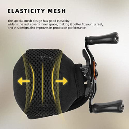 SF Low Profile Casting Baitcast Reels Cover Case Reel Pouch Glove for Fits 50 100 200 300 Series Baitcaster - color: Baitcast 300 Series/Black