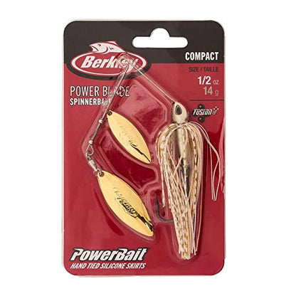 Berkley Power Blade Compact Fishing Spinnerbaits - color: Crypto/Gold + Gold, size: 3/4 oz - Willow Willow