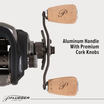 Pflueger President XT Baitcast Low Profile Fishing Reel - style: Left Handed - Blister Clam