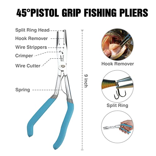 Mossy Oak Fishing Tools Kit- Fishing Plier, Fish Lip Gripper, Multifunctional Fishing Hook Remover with Lanyards Sheath, Saltwater Resistant Fishing Accessories & Equipment, Fishing Gifts for Men - style: 4pc Fishing Tool Kit