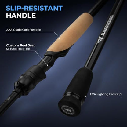 KastKing Verus Technique Twin-Tip Bass Fishing Rod – IM7 Graphite Blanks with Nano Resin, Extra Tip, PTS, Titanium Guide Frames, Technique-Specific Casting & Spinning Rod - size: 7'2"-M-F, style: Spinning