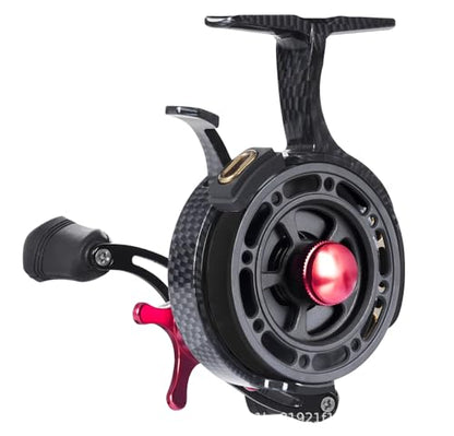 Pack of 1 Ultra Portable High-Foot Ice Fishing Reels with Smooth 8KG Drag, Inline Ice Reel and 3.5:1 Coil Drop System