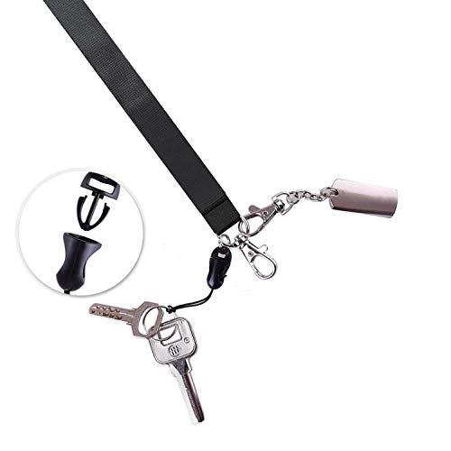 Foshine Lanyards Safety Breakaway Black for ID Badges Holder Keys 5pcs | Neck Lanyards Women Men Cruise Office Card Holder Waterproof - color: 5 Pack Black Lanyard