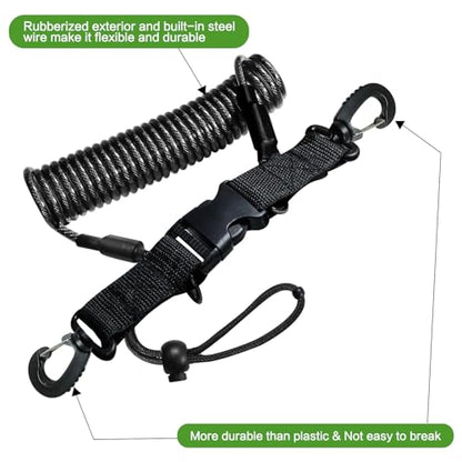Fish Stringer Clip Large, Fishing Stringer Carry Multiple Large Fish, Quick Release 78”Steel Core Lanyard, Designed for Spearfishing, Kayak Fishing & Scuba Diving, Stainless - style: 1 Pack