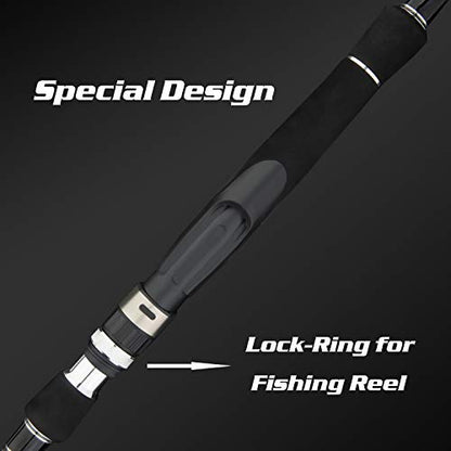 BERRYPRO Light Surf Spinning Rod Striper Fishing Rod Striped Bass surf Rod (9'/9'6''/10'6''/11'/12') - style: 9'-medium (10-20lbs)