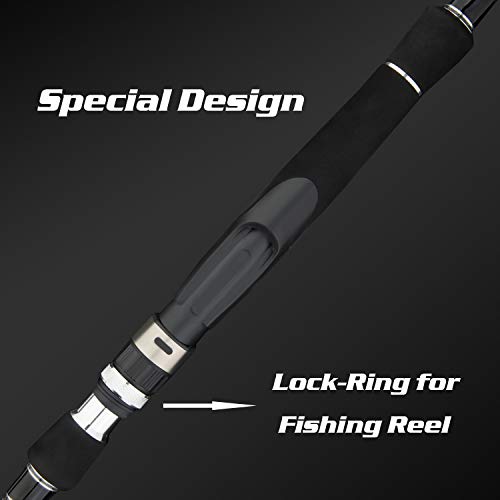 BERRYPRO Light Surf Spinning Rod Striper Fishing Rod Striped Bass surf Rod (9'/9'6''/10'6''/11'/12') - style: 9'6''-medium (10-20lbs)