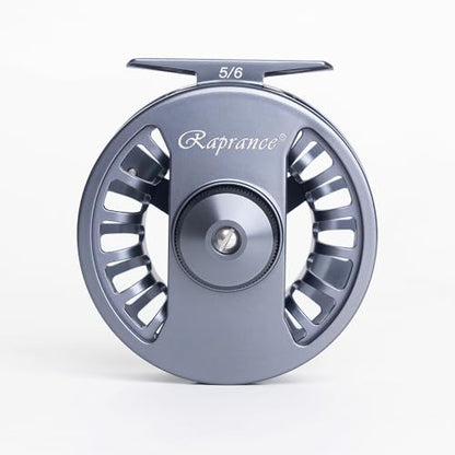 Raprance Fly Fishing Reel - CNC Aluminum Alloy, Ultra-Light, Instant Spool Change Side Button, for Freshwater/Saltwater (Matte Gunmetal Gray) - size: 7/8wt
