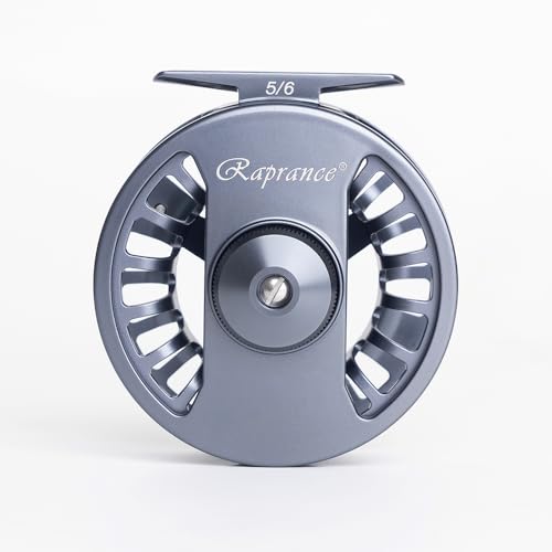 Raprance Fly Fishing Reel - CNC Aluminum Alloy, Ultra-Light, Instant Spool Change Side Button, for Freshwater/Saltwater (Matte Gunmetal Gray) - size: 7/8wt