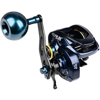 Baitcasting Fishing Reels - 500 Size Casting 6.5:1 Gear Ratio Speed Spool Baitcaster Reels - 6+1 BB Carbon Fiber Drag Magnetic Braking System Low Profile Saltwater Offshore Fishing Baitcasting Reel - style: Right Single Handle
