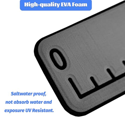 Fish Ruler for Boat 40in Foam Fishing Measuring Tool with 3M Self-Adhesive Backing for Boats Sailboats Yachts Kayaks - color: Dark Grey