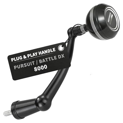 Foldable Power Handle for Penn Pursuit III IV, Battle III IV DX, Conflict I Spinning Fishing Reel Replacement Handle - size: For Pursuit 8000 Thread
