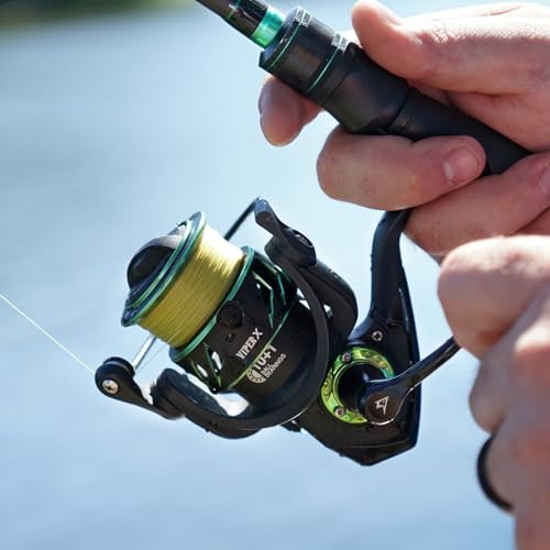 Piscifun Viper X Spinning Reels, Carbon Fiber 33LBs Max Drag, 10+1 Shielded BB, Saltwater Freshwater Spinning Fishing Reel, 5.2:1/6.2:1 - color: Green, size: 5000