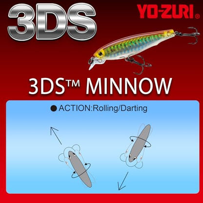 Duel Yo Zuri F 1157 3 Ds Minnow Suspending Lure 4 Inch - color: Holographic Ayu