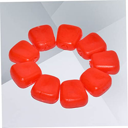 Totority 50Pcs Simulation Floating Fish Lures Artificial Corn Baits for Carp Fishing Reusable PVC Material Freshwater Saltwater Use Red