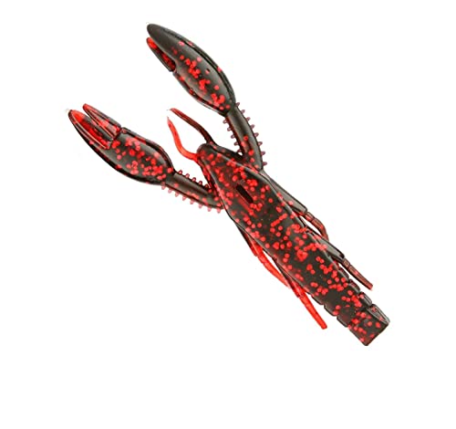 Yamamoto Craws - color: BLACK W/ RED FLAKE (5 PACK), size: 3.75" PSYCHO DAD