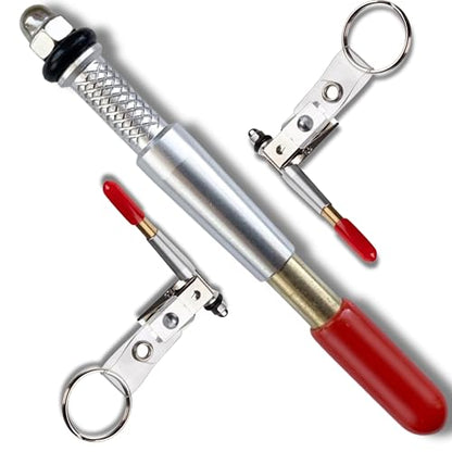 KNOT KNEEDLE Knot Tying Kit for Fly Fishing and Trout Fishing Gear, Lightweight Aluminum Tools Tie 20 Plus Knots, Accessories with Badge Clip for Vest, Tackle Box Supplies, Fishing Gift for Men