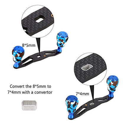 Lixada Carbon Fiber Fishing Reel Handle Baitcasting Trolling Reel Rocker Left Right Fishing Reel Crank Accessory