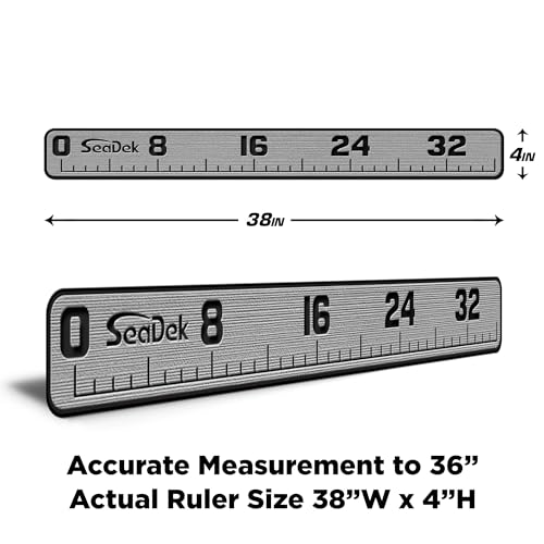 USATuff SeaDek EVA Foam Fish Measuring Ruler for Boat, Fishing, Kayak | Adhesive Backing Peel & Stick - 36" StormGray-Black - color: StormGray-Black, style: 36 inch