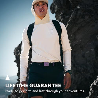 Arcade Belts Adventure Mag Unisex Belt: Heavy Duty Stretch, Metal Free Buckle - color: Aero Mag - Navy