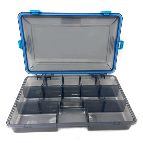 Reaction Tackle Standard Tackle Trays, Plastic Tackle Box Organizers with Four Secure Latches, Removable Dividers and Semi Transparent Lid for Fishing Storage - 3600 (2-Pack) - size: 3600 (2-Pack)