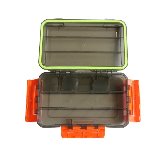 Durability Fishing Tackle Box with Triples Side Lock Large Capacity Lures Tackle Box for Secure Baits Storage - style: Small Brown