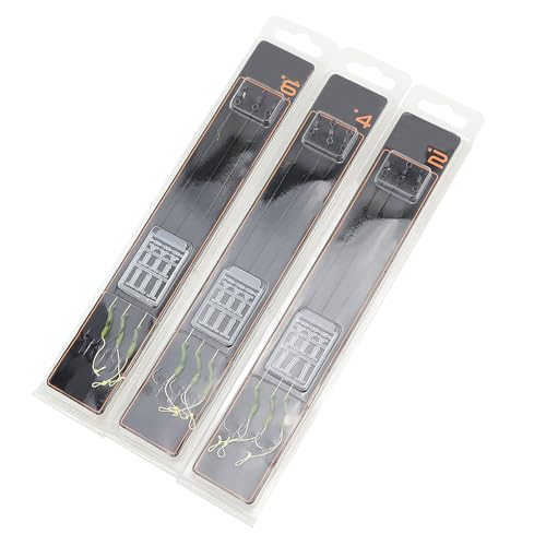 4 Sets Carp Fishing Hair Rigs Curved Carp Hooks with Bait Rig Stops for Floating Fishing Pellets Meat Corn Line - size: 4#