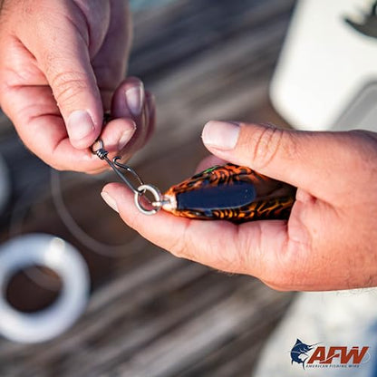 American Fishing Wire Fishing Swivels - Mighty Mini 100% Stainless Steel Snap Crane Swivels, 3X Stronger Than Brass, For Terminal Tackle Box, Up to 600lb Test - Fishing Gear for Fishing Line Leaders - style: #2/0, 450 Lb, 50 Pc