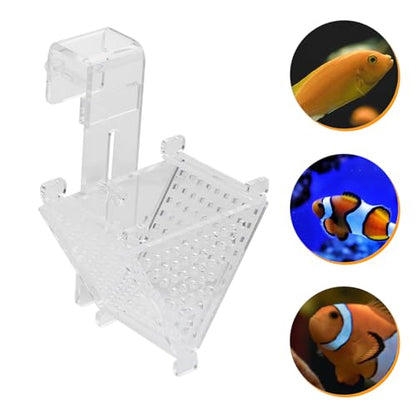 Toddmomy Aquarium Feeder Fish Food Holder Acrylic Red Blood Worm Feeding Cup Tapered Live Bait Container for Fish Tank Feeding Supplies