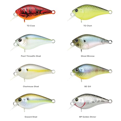 Lucky Craft LC 0.3 Squarebill Crankbait, Silent Fishing Lure for Bass Trout and Pike, Made in Japan, Freshwater Fishing Gear, Hard Bait Bass Lures - color: 517 All Table Rock Craw
