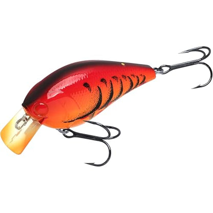 LUCKY CRAFT LC 2.5 Silent Crankbait Fishing Lures, 2-3/8” Squarebill Crankbait, Bass Lures, Floating 4ft Depth Hard Bait, Champion Freshwater Fishing Gear and Tackle Box Accessories - color: 345 Delta Crazy Red Craw