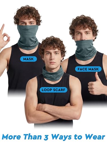 9 Pieces Men Balaclava Neck Gaiter Face Mask Summer Sun Protection Cooling Breathable Head Cover Scarf Bandana - color: Classic Color