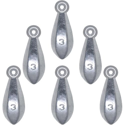 Fishing Weights Sinkers Bank Sinkers | Ocean Saltwater Surf Fishing Gear Fishing Assortment 1oz 2oz 3oz 4oz 5oz - style: 3oz-6pcs