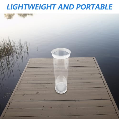 Fishing Floats Holders: Transparent Portable Float Tubes for Shore Use - Outdoor Buoy Bucket for Fishing Tackle Organization 19.29"x5.91"x5.91"
