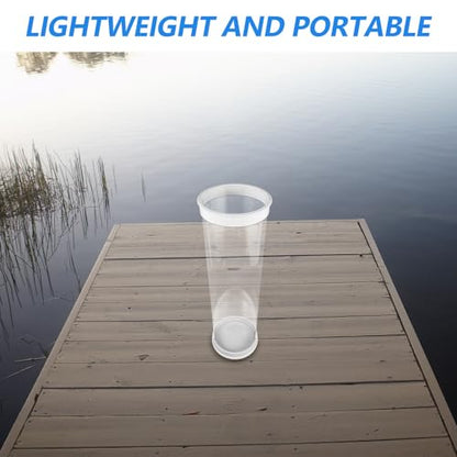 Fishing Floats Holders: Transparent Portable Float Tubes for Shore Use - Outdoor Buoy Bucket for Fishing Tackle Organization 19.29"x5.91"x5.91"