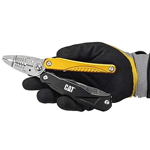 CAT 14-in-1 Multitool Pliers, Wire Stripper, Multi Purpose Electricians Pliers, Aluminum Handles and Stainless Steel Tools, Storage Pouch, Safety Lock - 980104 - size: 14-in-1