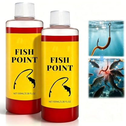 2026 Upgraded Concentrated Fish Attractant Liquid, 100ml Powerful Fish Point Liquid Bait for Trout, Panfish and More, Enhances Scent & Improves Biteresponse - color: 2PCS