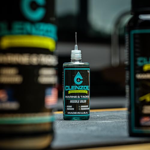 CLENZOIL Marine & Tackle - Fishing Gear Oil Lubricant - for Fish Care Reels, Boat Motors, Downriggers & More - Easily Oils Applicator - size: 2 oz + 1 oz Combo