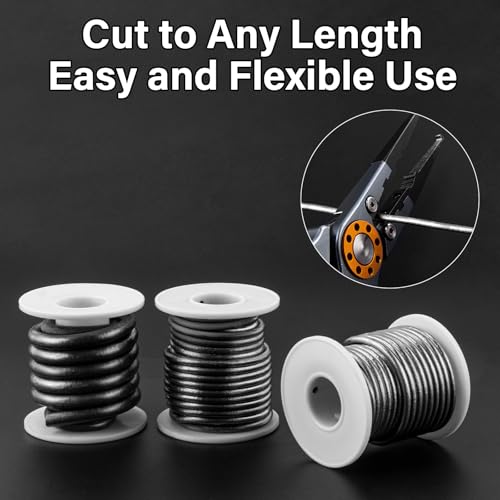 Dr.Fish Solid Core Lead Wire 1LB/2LB(1/4",1/8"),High-Density Fishing Line Soft Sinker Weight Dragging Drifting Fly Tying Crafting Material - size: 1/8"-2LB