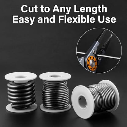 Dr.Fish Solid Core Lead Wire 1LB/2LB(1/4",1/8"),High-Density Fishing Line Soft Sinker Weight Dragging Drifting Fly Tying Crafting Material - size: 1/8"-2LB