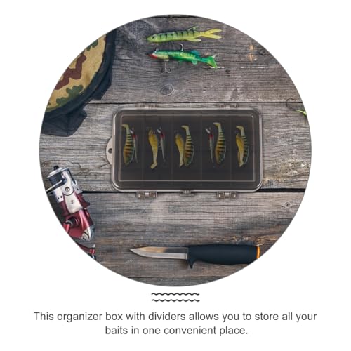 ibasenice Double-Side Fishing Box Fishing Tackle Box with Lures Small Lure with Dividers Bait Storage Container for Freshwater Carry