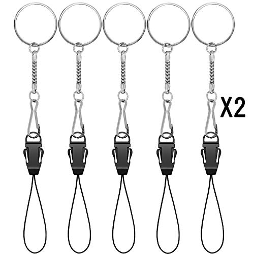 YOUOWO 10Pcs Lanyards Detachable with Plastic Buckle | Lightweight,for USB,Phone,Keys etc - color: 10 Pack Finger Ring Lanyard
